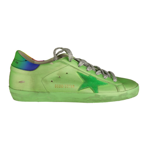 Golden Goose Green Leather Sneakers